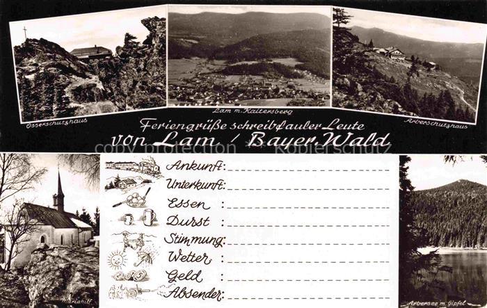 Osserschutzhaus 1293m Lam Bayern Lam mit Kaitersberg Arberschutzhaus Kirche Arbe