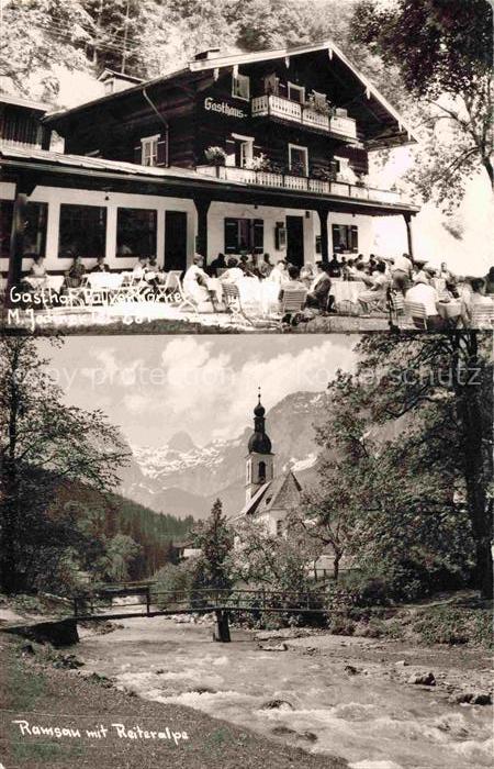 RAMSAU  Berchtesgaden Bayern Gasthaus Kirche Reiteralpe