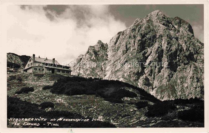Koburgerhuette Coburgerhuette 1920m Mieminger Plateau Tirol AT mit Sonnenspitze