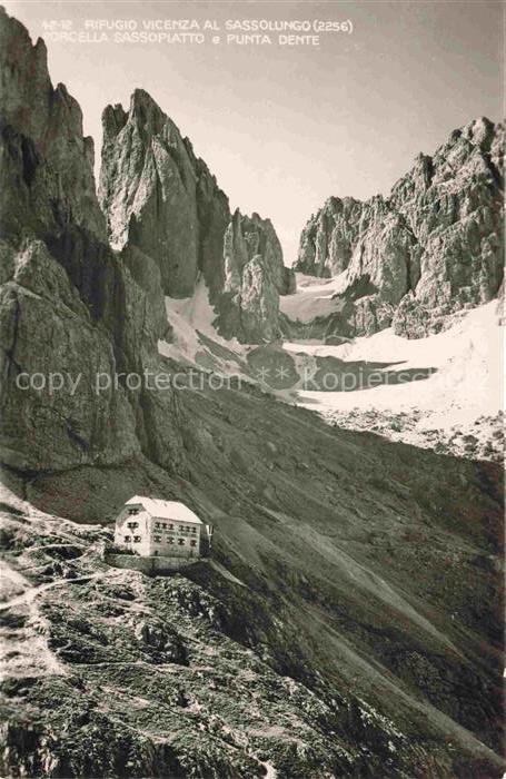 Forcella Sassolungo Langkofel Sasso-Lungo Bolzano IT Rifugio Vicenza e Punta Den