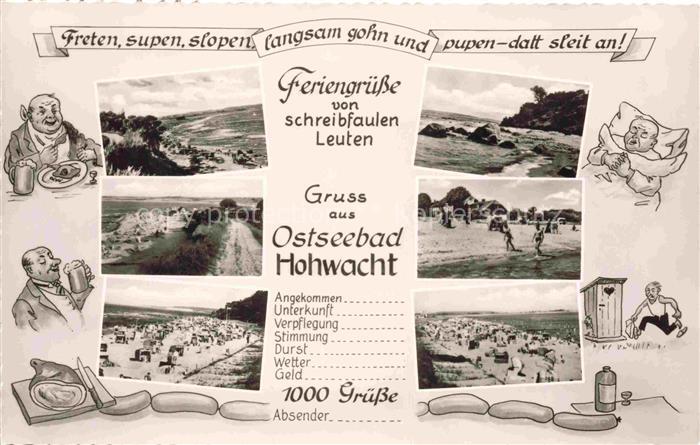 Hohwacht Ostseebad Schleswig-Holstein Panorama Strandpartien Karikaturen