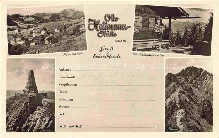 Gunzesried Blaichach Bayern Otto Hellmann Huette Turm Stuben