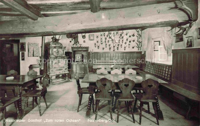 Falkenberg Oberpfalz Tirschenreuth Bayern Gasthof Zum roten Ochsen Gaststube