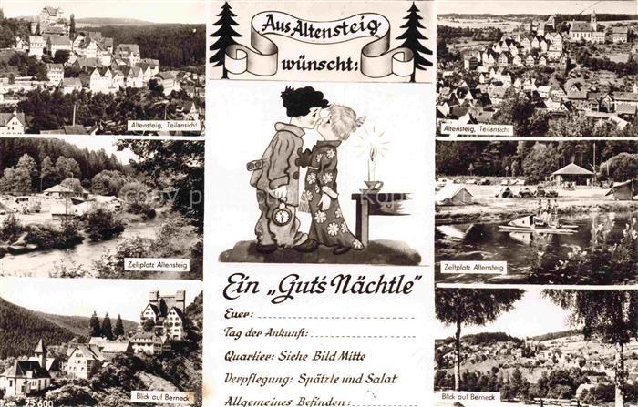 Altensteig Schwarzwald Ortsansichten Zeltplatz Blick auf Berneck