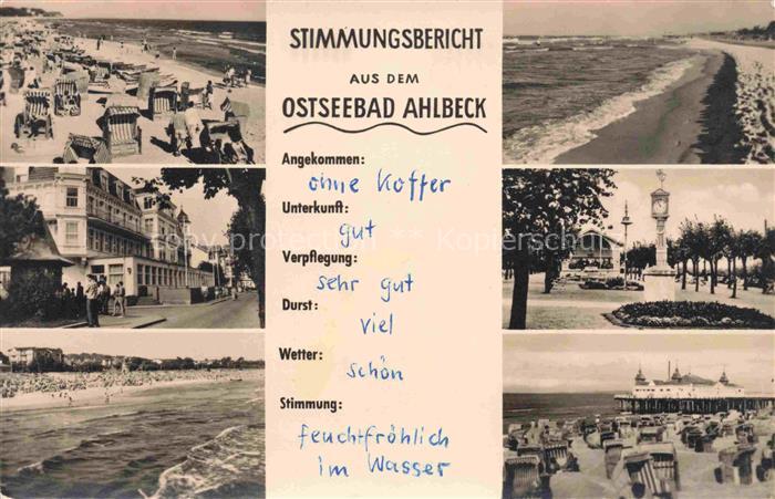 AHLBECK HERINGSDORF Insel Usedom Ostseebad Strandpartien Kurkonzert Seebruecke