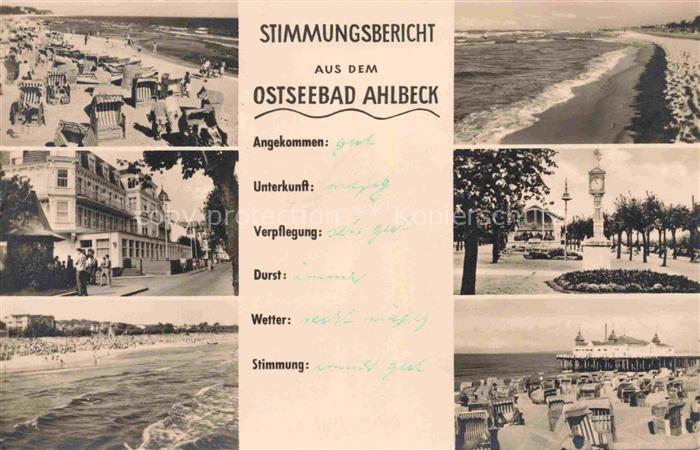 AHLBECK HERINGSDORF Insel Usedom Ostseebad Strandpartien Kurkonzert Seebruecke