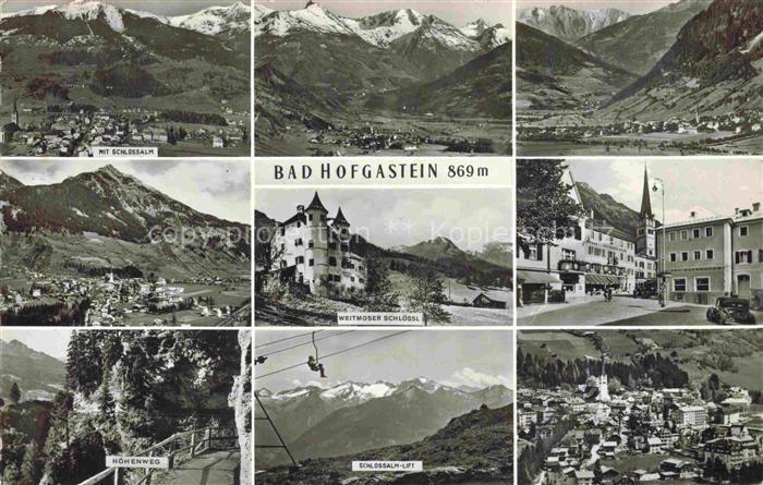 BAD HOFGASTEIN Pinzgau Salzburg AT Panorama Weitmoser Schloessl Hoehenweg Schlos