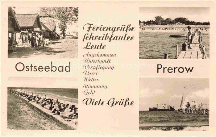 Prerow  Ostseebad Darss Mecklenburg-Vorpommern Ortsmotiv Strandpartien Seebrueck