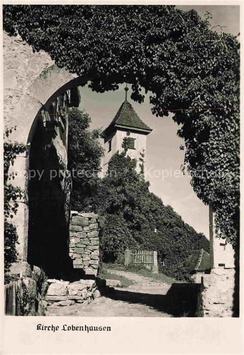 Lobenhausen Kirchberg an der Jagst BW Kirche Torblick