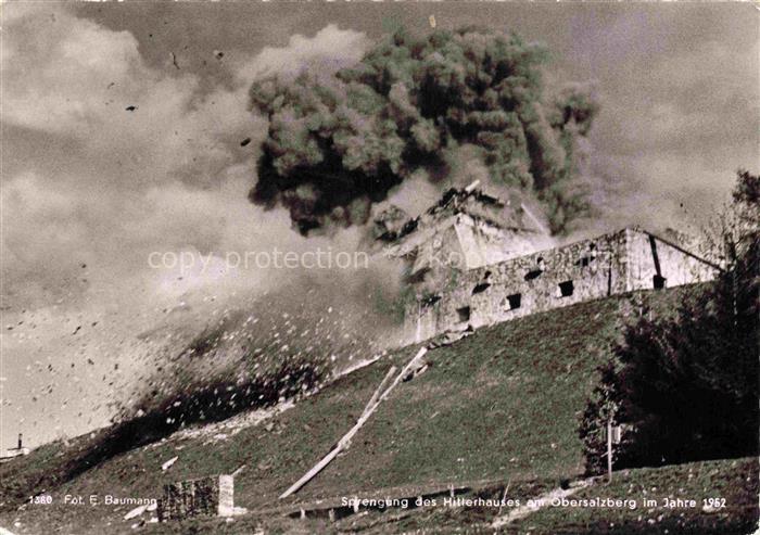 Obersalzberg Berchtesgaden Bayern Sprengung des Hitlerhauses im Jahre 1952