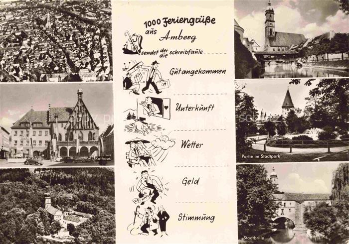 Amberg Oberpfalz Fliegeraufnahmen Rathaus Kirche Stadtpark Stadtbrille