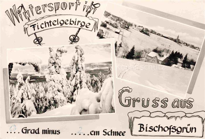 Bischofsgruen Bayreuth Bayern Panorama Winteridyll