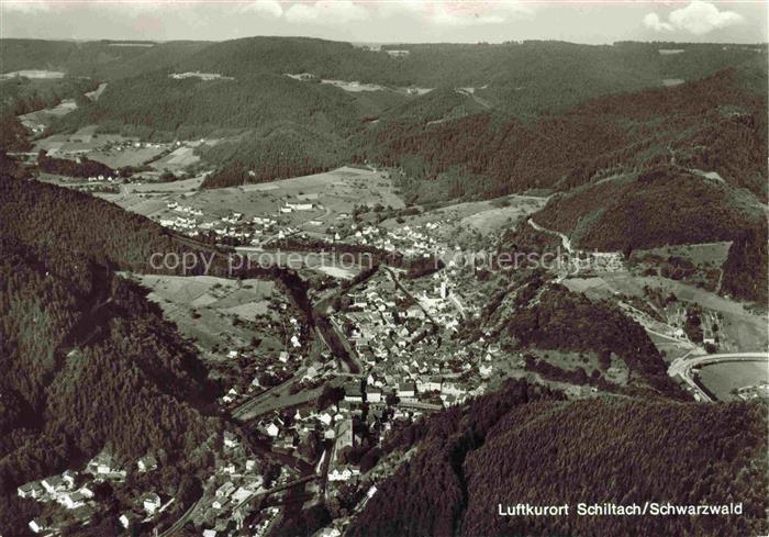 Schiltach Schwarzwald BW Fliegeraufnahme