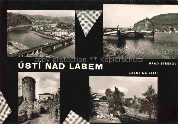 USTI NAD LABEM Aussig CZ Hrad Strekov Lazne na Klisi