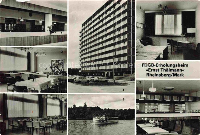 Rheinsberg Brandenburg FDGB Erholungsheim Ernst Thaelmann Rezeption Cafe Restaur