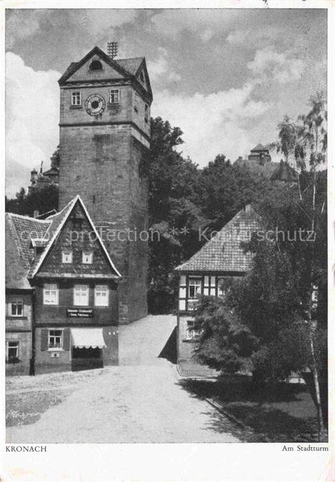 KRONACH  Oberfranken Bayern Am Stadtturm