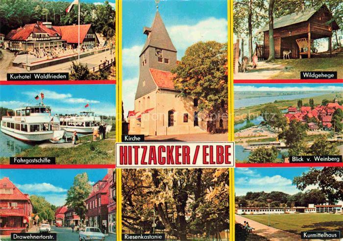 Hitzacker Elbe Kurhotel Waldfrieden Fahrgastschiffe Drawehnertorstr Kirche Riese