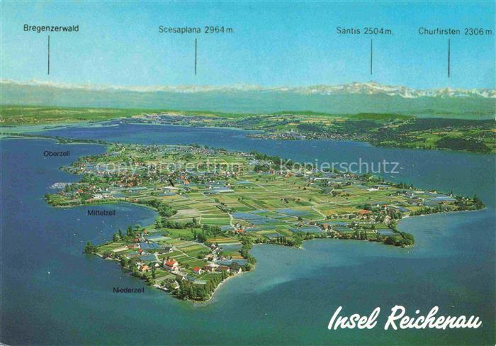 Insel Reichenau Bodensee Fliegeraufnahme