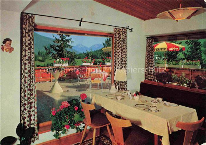 Seefeld Tirol AT Gaestehaus Henke Blick auf die Terrasse