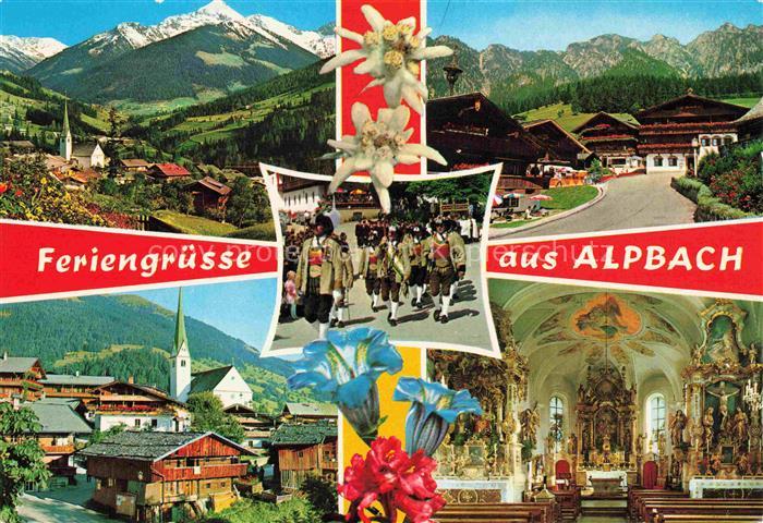 Alpbach 1000m Brixlegg Tirol AT Teilansichten Ortsansicht Kirche Innenansicht Fe