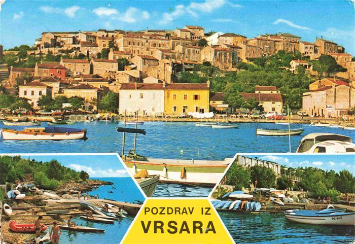 Vrsara Vrsar Istria Croatia Teilansichten Hafen Badestrand