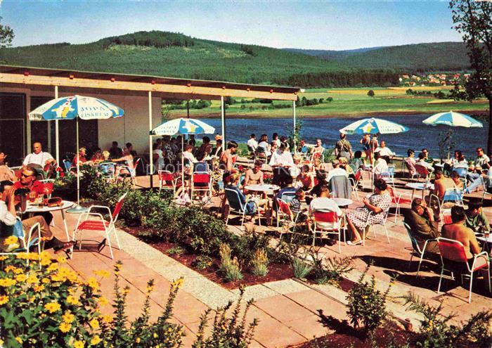 Waldmuenchen Cham Bayern Perlsee-Strandbad Gaststaette Terrasse