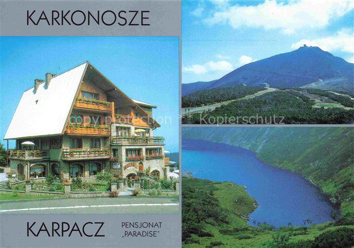 Karpacz Krummhuebel Riesengebirge PL Pensjonat Paradise Landschaftspanorama See