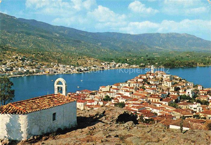 Poros Isla Greece Meerenge Panorama