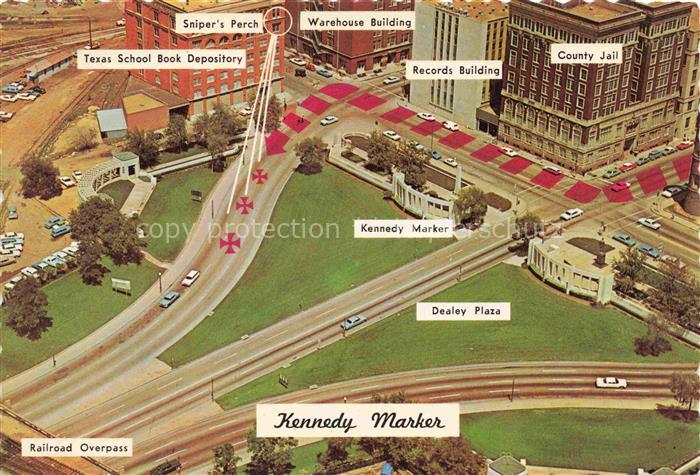 DALLAS  Texas USA Kennedy Marker Fliegeraufnahme