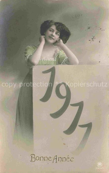 Foto RPH Nr. 2514/1 Neujahr Nouvelle Annee Frau