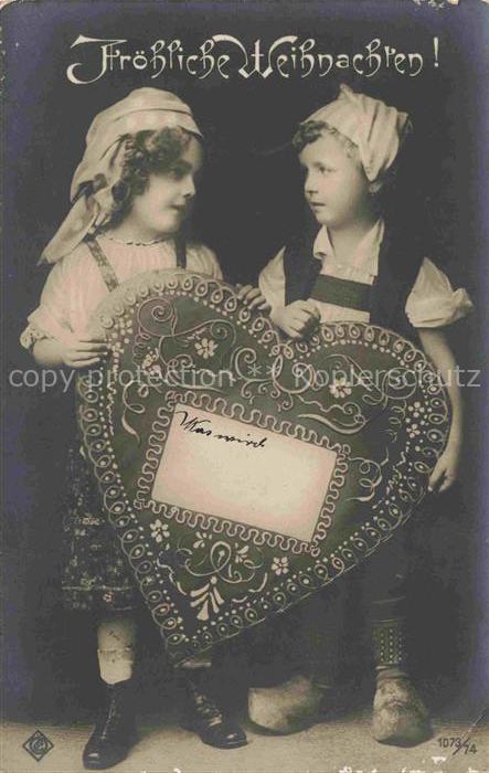 Foto CP Nr. 1073/74 Kinder Weihnachten