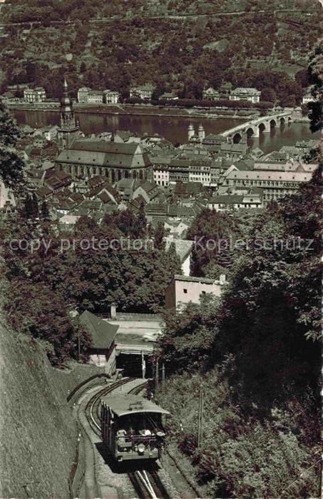 Bergbahn Heidelberg Heiliggeist Kirche alte Neckarbruecke