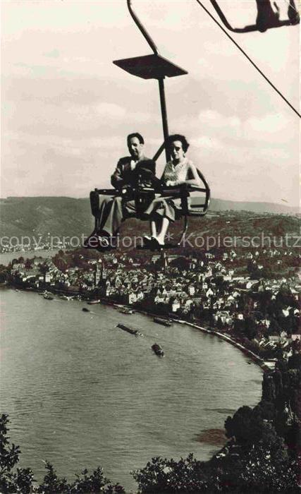 Sessellift Chairlift Telesiege Boppard am Rhein Bergrestaurant Gedeonseck