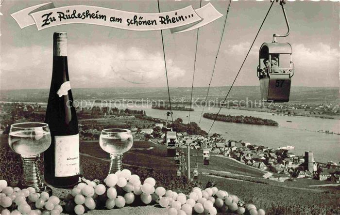 Seilbahn Cable-Car Telepherique Ruedesheim am Rhein Wein