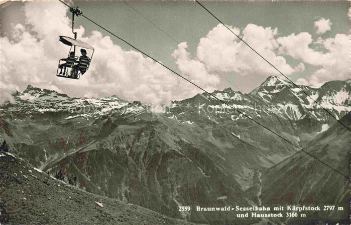Sessellift Chairlift Telesiege Brauwald Kaerpfstock Hausstock