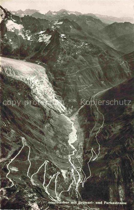 Gletscher Glacier Glaciar Ghiacciaio-- Rhon Grimsel Furkastrasse