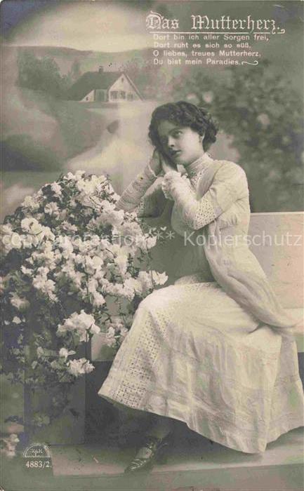 Foto RKL Nr. 4883/2 Maedchen Mutterherz