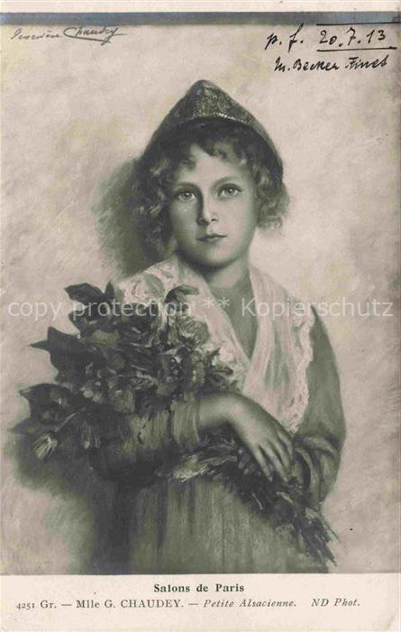 Verlag Salon de Paris Nr. 4251 Mlle G. Chaudey Petite Alsacienne