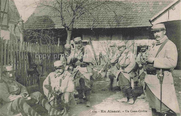 Militaria France Soldaten Alsace un Cassw Croute
