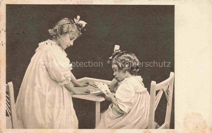 Kartenspiel-Postkarte Jeu de Cartes CPA-- Maedchen Kinder