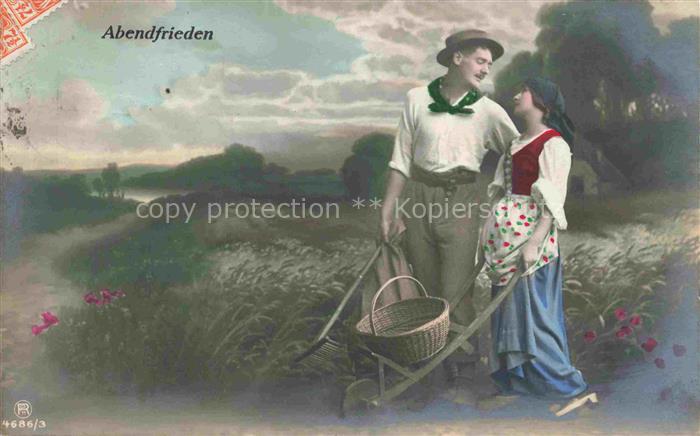 Foto RPH Nr. 4686/3 Abendfrieden Landwirtschaft