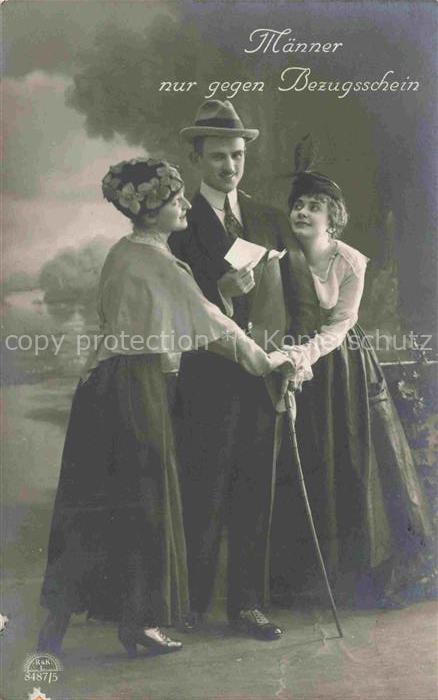 Foto RKL Nr. 8487/5 Maenner gegen Bezugsschein