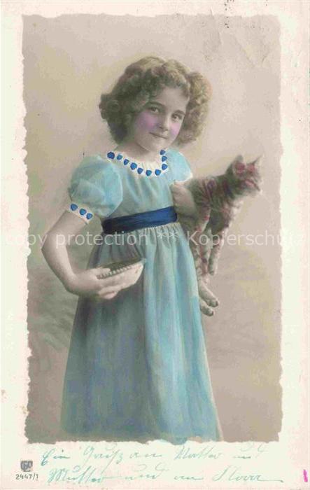 Foto GLCo Nr. 2447/1 Maedchen Katze