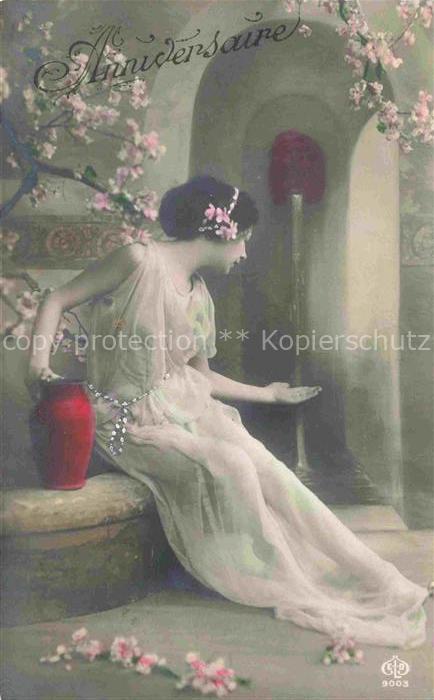 Foto ELD Nr. 9003 Anniversaire Geburtstage Frau Vase