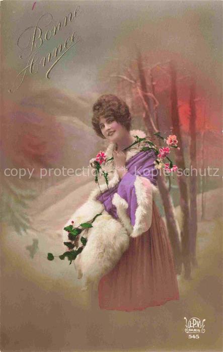 Foto LPV Nr. 545 Nouvelle Annee Neujahr Maedchen Frau