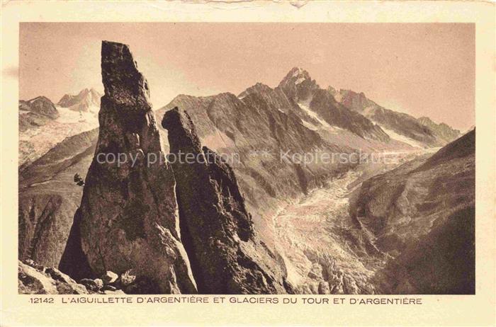Gletscher Ferner Glacier Glaciar Ghiacciaio-- l'aiguillette D'argentiere