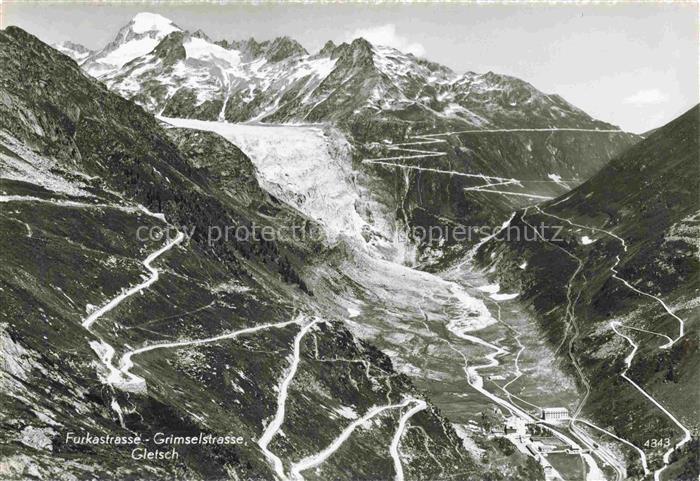 Gletscher Ferner Glacier Glaciar Ghiacciaio-- Furkastrasse Grimselstrasse Schwei