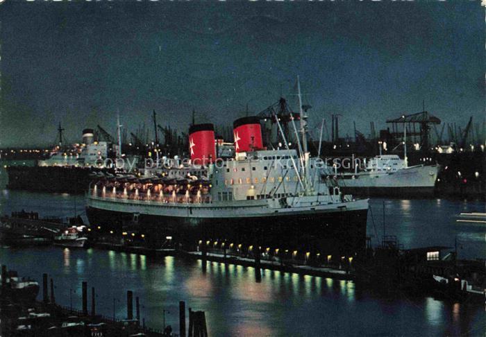 Schiffe Oceanliner Hamburg ueberseebruecke