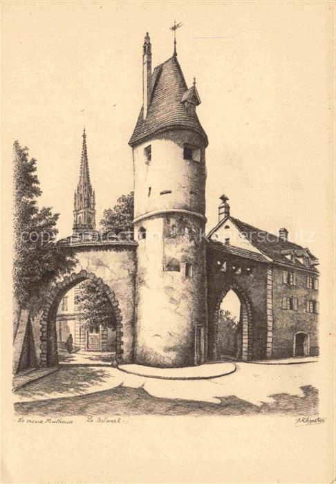 KLIPPSTIEHL J. Kuenstlerkarte Mulhouse Le Bollwerk