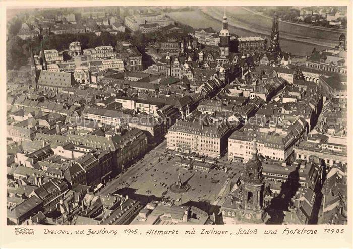 Foto Hahn Nr. 12985 Altmarkt Zwinger Hofkirche